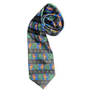 Winnie The Pooh Disney Tigger Tie Playing Golf EUC 4"x 57" Multicolor